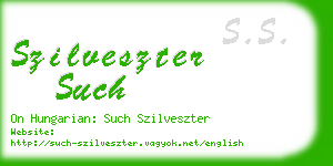 szilveszter such business card